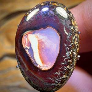 Bargain Card! 11.9cts - Yowah Nut Kernel Opal WITH Tribal Surround. Australian Boulder Opal