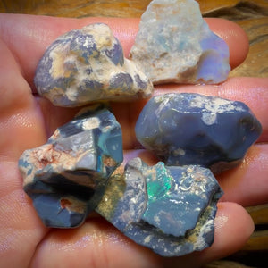 186.6cts - 5x Lightning Ridge Opal Rough Parcel