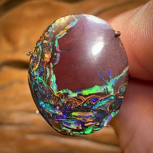 5.6cts - Wow Top Electric Tribal Yowah Nut Opal. Australian Opal