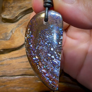 47 x 22mm - Drilled Australian Boulder Opal Necklace