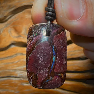 33 x 20mm - Drilled Australian Boulder Opal Necklace