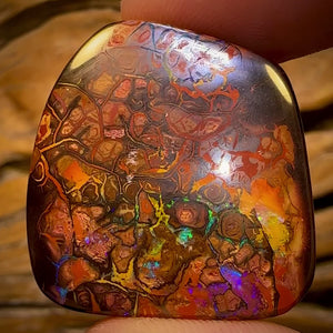 96.1cts - Artistic Tribal Yowah Nut Opal. Australian Boulder Opal
