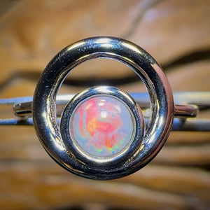 Sterling Silver - South Australian Crystal Opal Ring