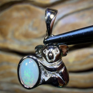 Sterling Silver - Solid South Australian Crystal Opal Pendant