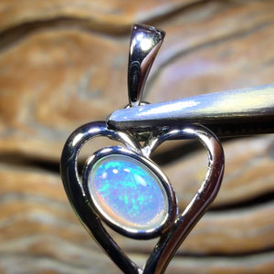 TGIF Sterling Silver - Solid South Australian Crystal Opal Pendant