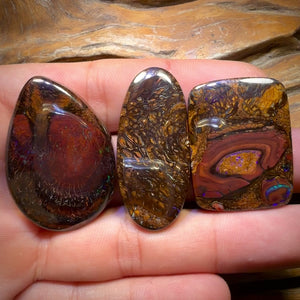 204.2cts - 3x Australian Tribal Boulder Opal’s. Wholesale Parcel