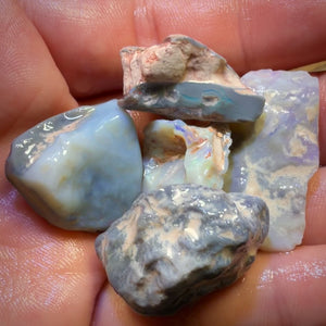 119.2cts - 5x Lightning Ridge Opal Rough Parcel
