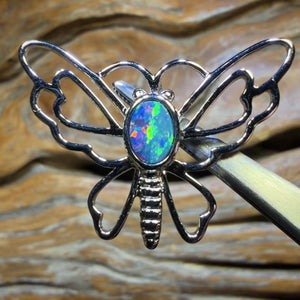 TGIF Sterling Silver - Queensland Boulder Opal Doublet Pendant One Only