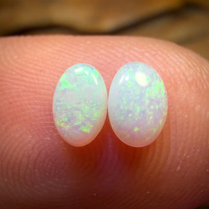 0.6cts - South Australian White Opal Pair