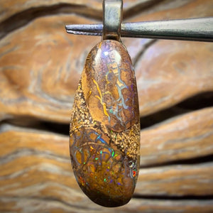 Solid Tribal Queensland Boulder Opal Pendant