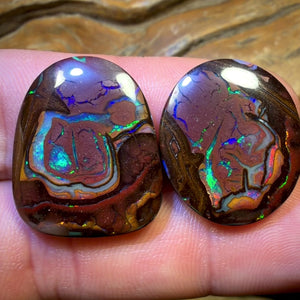 41.7cts - Tribal Yowah Nut Kernel Opal Pair