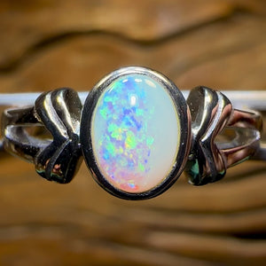 Sterling Silver - South Australian Crystal Opal Ring