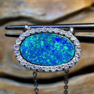 Sterling Silver - Queensland Boulder Opal Doublet Pendant