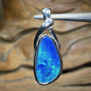 Sterling Silver - Australian Boulder Opal Doublet Pendant