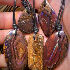 🔒5x Drilled Boulder Opals. Bulk Wholesale Parcel BARGAIN