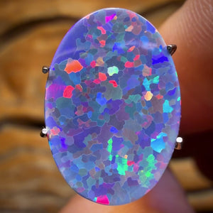 3.05cts - OMG ‘Neon Tetris’ TOP Lightning Ridge Opal Doublet