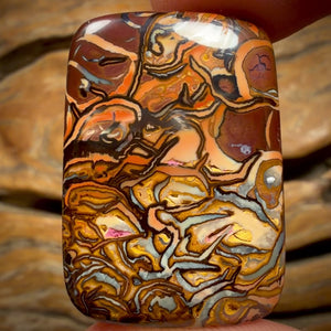 87.9cts - Artistic Tribal Queensland Boulder Opal from Yowah
