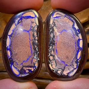 181.6cts - Wonderful Complete Yowah Nut Tribal Kernel Opal Pair
