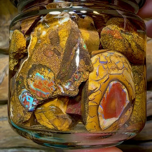 130.6g - Jar of Rough Australian Boulder Opal