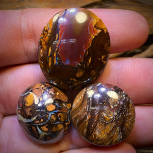 130.8cts - 3x Australian Tribal Boulder Opal’s. Wholesale Dealers Parcel