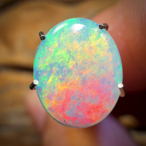 Straight off the bat WILD CARD! 0.9cts - RED Flash Solid South Australian Crystal Opal