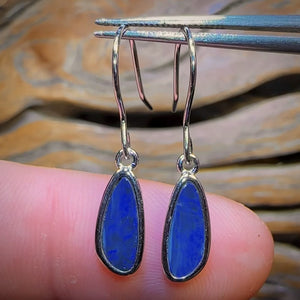 Ohrhaken aus Sterlingsilber mit australischem Boulder-Opal-Doublet