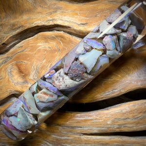 120.9cts - Lightning Ridge Dark Opal Vial
