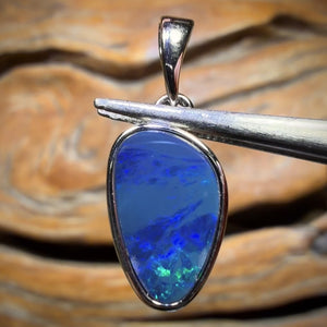 Sterling Silber - Queensland Boulder Opal Doublet Anhänger