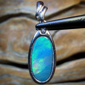 Sterling Silver - Queensland Boulder Opal Doublet Pendant