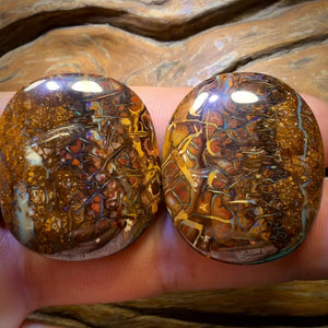 124.7cts - Tribal Queensland Boulder Opal Pair