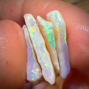 12.6cts - 4x Rare Mintabie Opal Rough Parcel. South Australian Opal