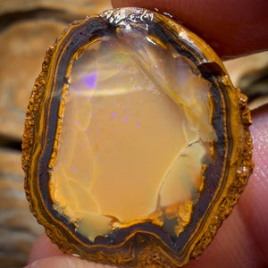 Awesome 🔨 AUCTION 🔨 Action  29.7cts - Yowah Nut Crystal Centre Opal Rough Half