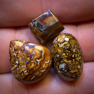 29.9cts - 3x Queensland Boulder Opal’s. Wholesale Dealers Parcel