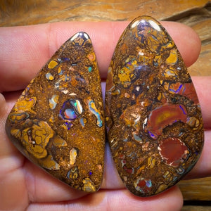 WILDCARD! 152.6cts - Large Tribal Queensland Boulder Opal Pair. Yowah Nut Conglomerate