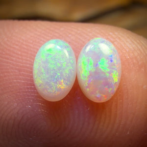 0.5cts - South Australian White Opal Pair