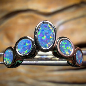 Bargain Card! Sterling Silver - Queensland Boulder Opal Doublet Ring