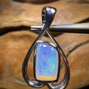 Sterling Silver - Solid South Australian Crystal Opal Pendant