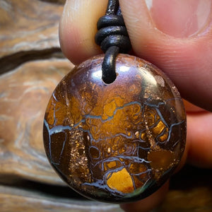 OpalFest WildCard! 25 x 24mm - Drilled Tribal Queensland Boulder Opal Necklace