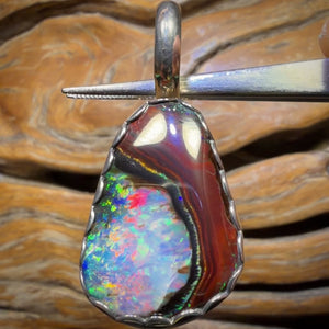 Old School Heritage BANGER! Super Rare  Sterling Silver - Rare Yowah Nut Kernel Opal UNISEX Pendant