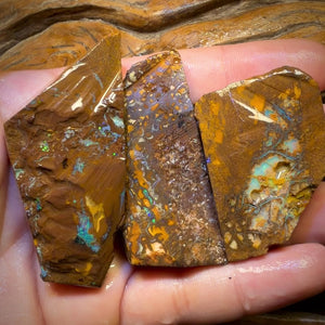 50% Off Card! 420.4cts - 3x Yowah Nut Rough Opal Parcel. Australian Opal