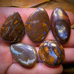200.9cts - 5x Mixed Australian Boulder Opal’s. Wholesale Dealers Parcel
