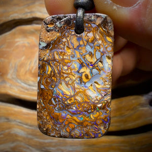 WILDCARD! 32 x 19mm - Drilled Tribal Queensland Boulder Opal Necklace