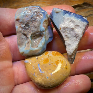 181.2cts - 3x Lightning Ridge Opal Rough Parcel