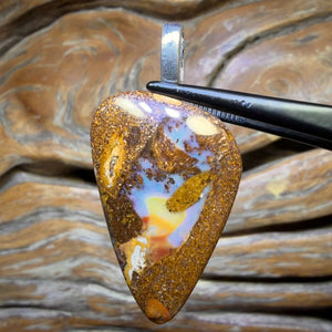 TGIF 29.6cts - Solid Queensland Boulder Opal Pendant