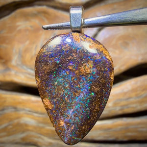 50% Off Card! Solid Queensland Boulder Opal Pendant