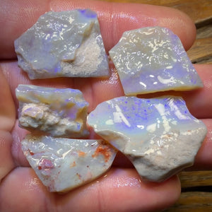 101.5cts - 5x Lightning Ridge Opal Rough Parcel