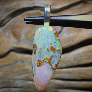 🔨 AUCTION 🔨 10.2cts - Solid Queensland Boulder Pipe Opal Pendant
