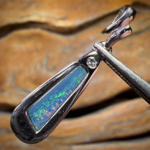 Sterling Silver - Queensland Boulder Opal Doublet Pendant