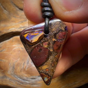 32 x 20mm - Drilled Queensland Boulder Opal Necklace
