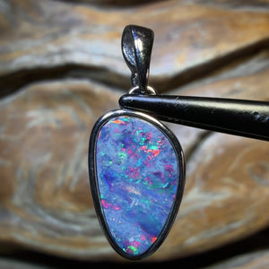 HDW Sterling Silver - Queensland Boulder Opal Doublet Pendant